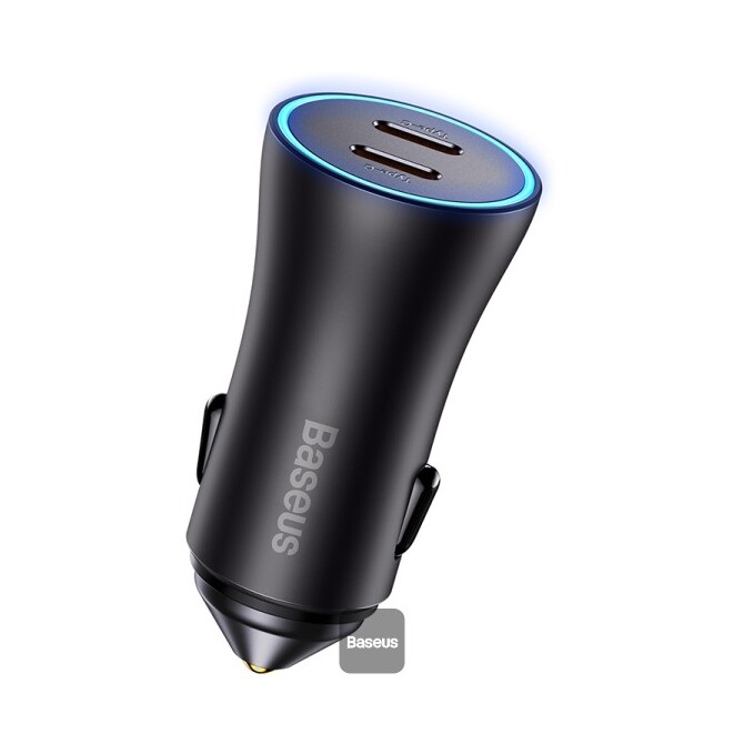 Baseus Golden Contactor Pro Autoladegerät 40W 2 x USB-C schwarz