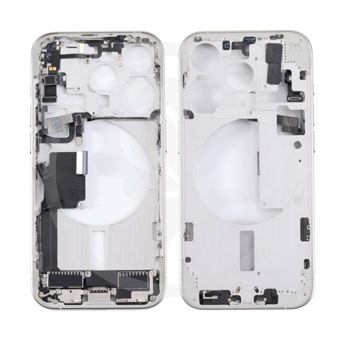 iPhone 15 Pro Mittelrahmen vormontiert (OEM) Titan weiss