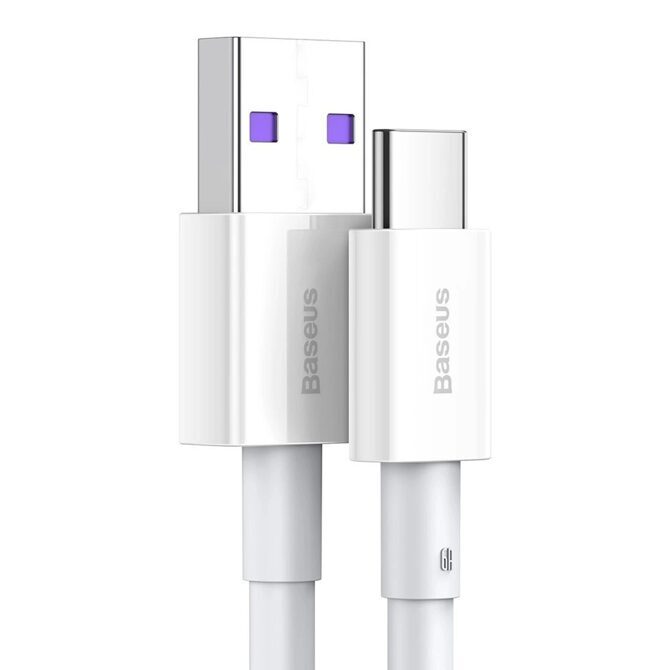 Baseus Superior Ladekabel 66W USB-A auf USB-C 2m weiss