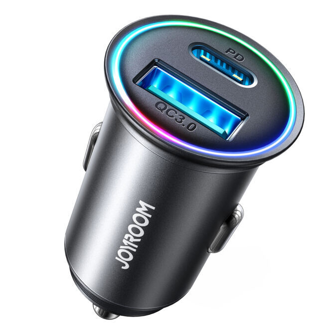 Joyroom Mini Autoladegerät 60W Power USB-C / USB-A schwarz