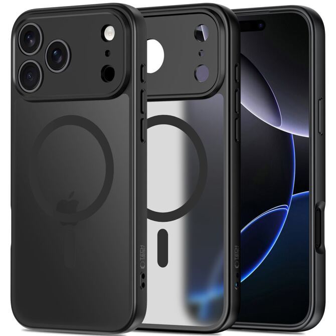 Tech-Protect BasicMag MagSafe Hülle iPhone 17 Pro Max mattschwarz/transparent