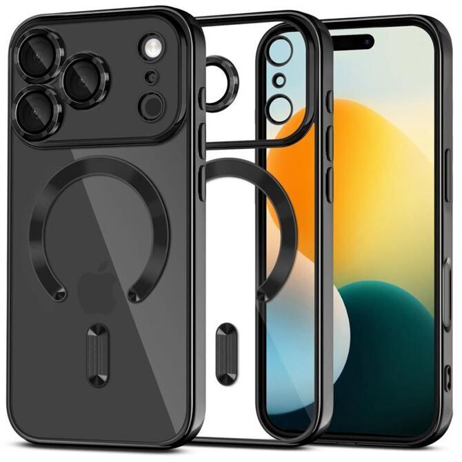 Tech-Protect MagFlex MagSafe Hülle iPhone 17 Pro Max transparent/schwarz