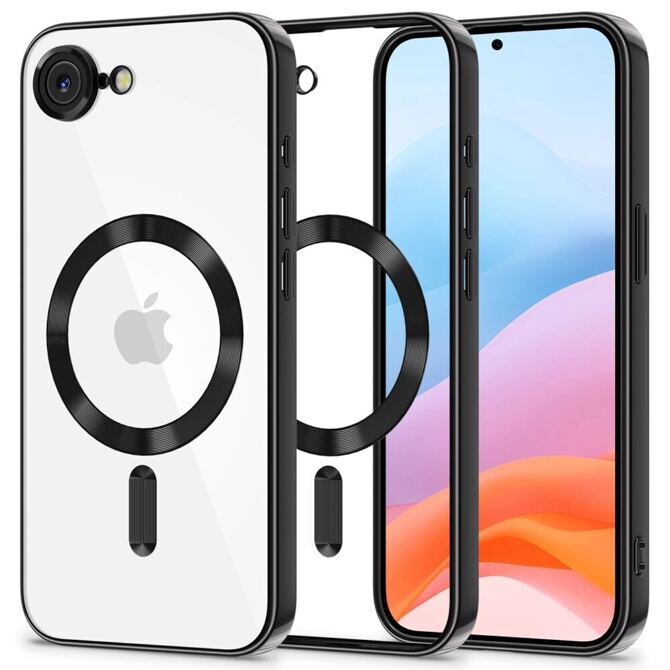 Tech-Protect MagFlex MagSafe Hülle iPhone 16e transparent/schwarz