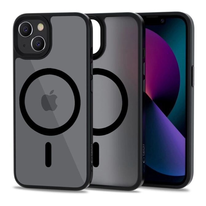 Tech-Protect MagMat MagSafe Hülle iPhone 13 transparent-mattschwarz