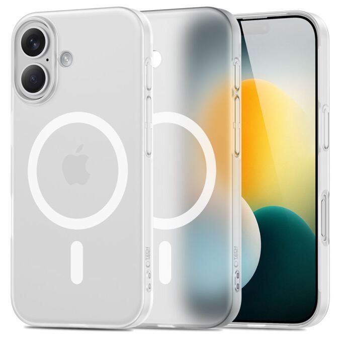 Tech-Protect MagSlim MagSafe Hülle iPhone 17 transparent-mattweiss