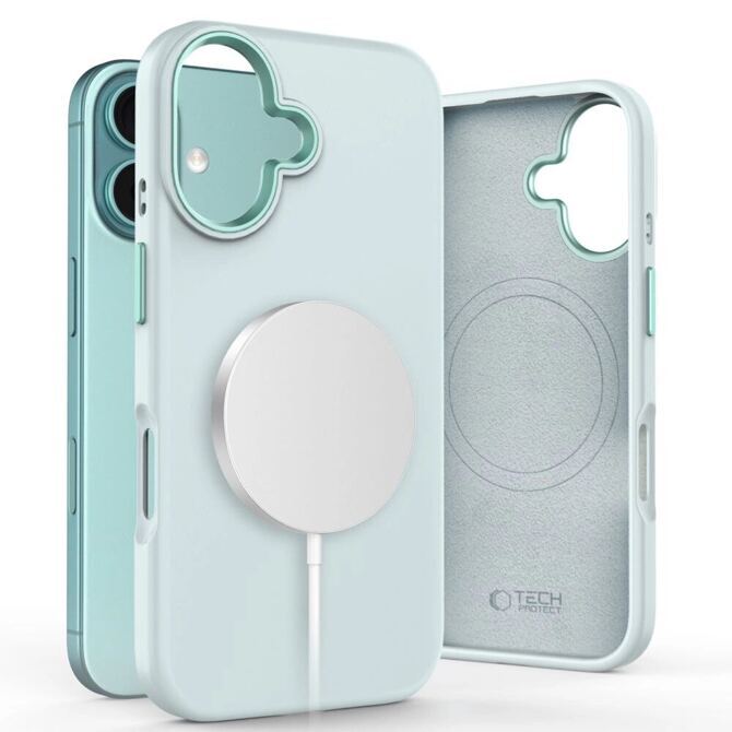 Tech-Protect Silikon Pure MagSafe Hülle iPhone 16 blau
