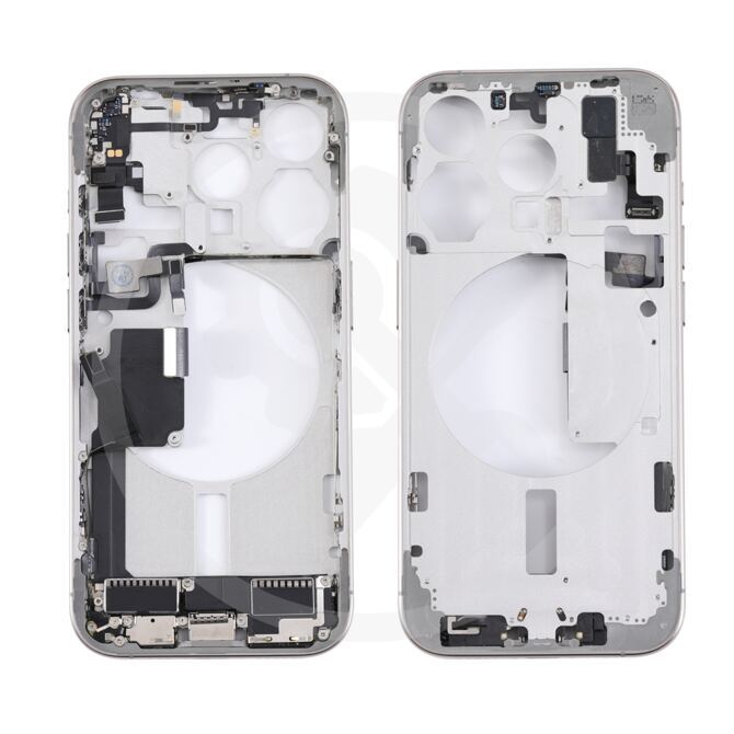 iPhone 15 Pro Mittelrahmen vormontiert (OEM) Titan natur