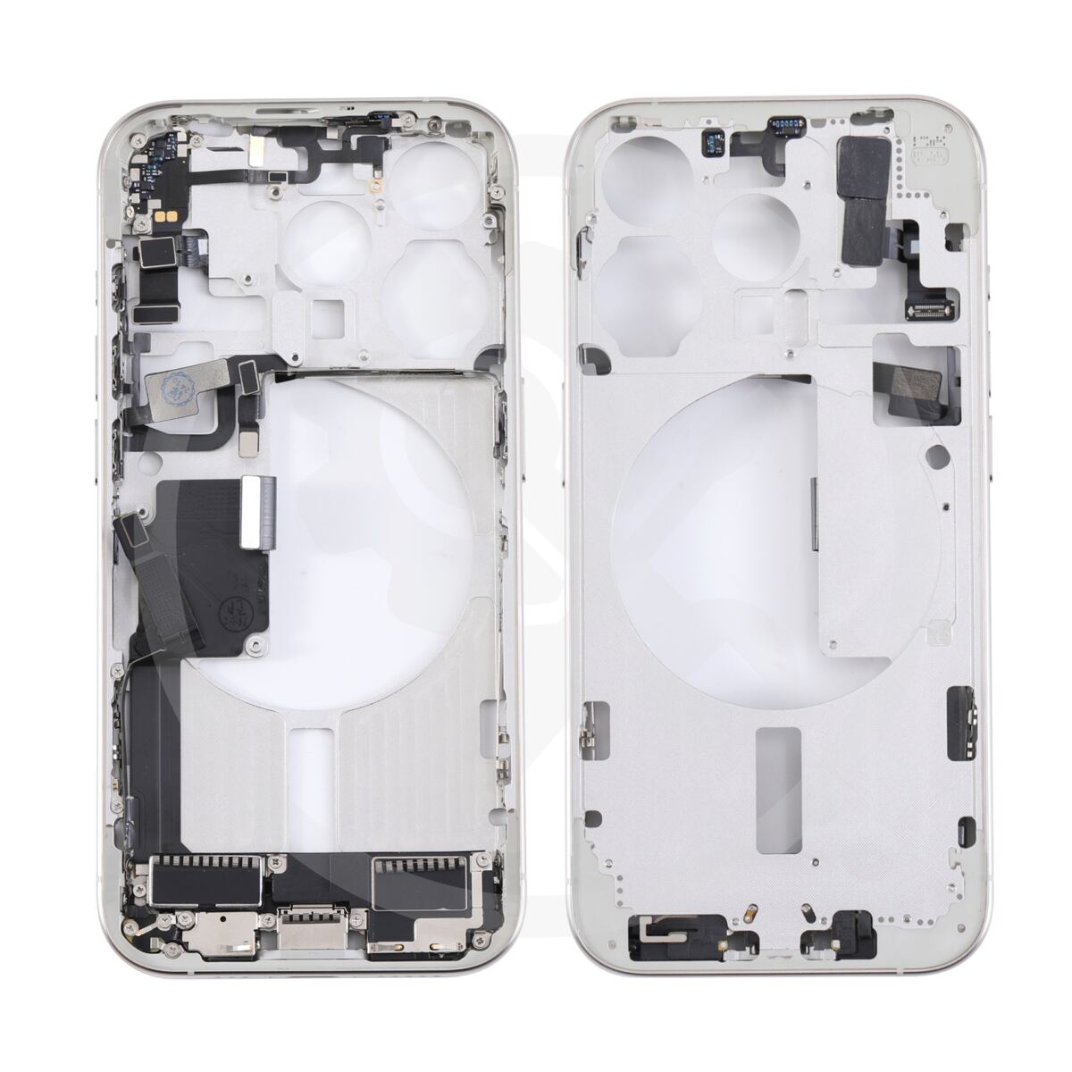 iPhone 15 Pro Mittelrahmen vormontiert (OEM) Titan weiss