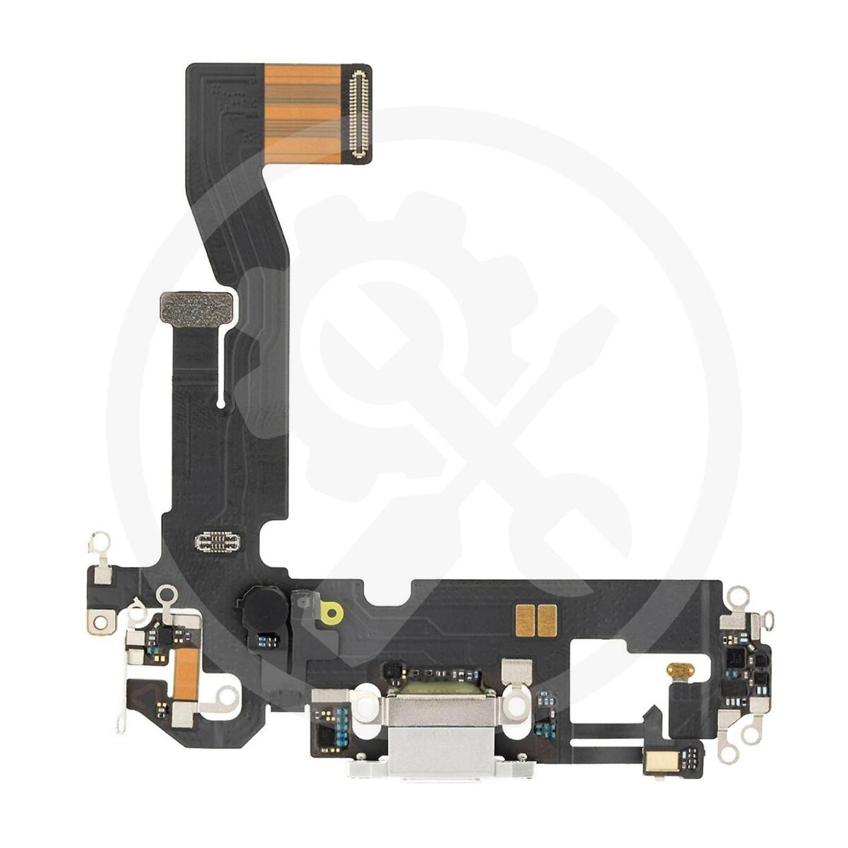 iPhone 12 / 12 Pro Ladebuchse (OEM) weiss / silber